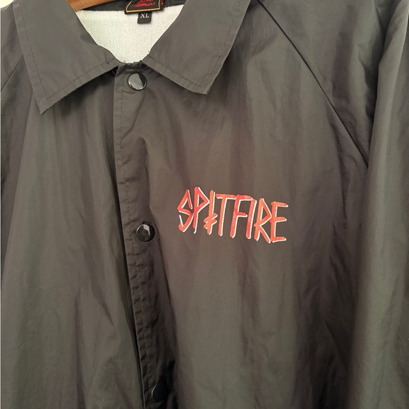RARE Spitfire X Deathwish skateboards Collab windbreaker button XL men - Picture 3 of 10
